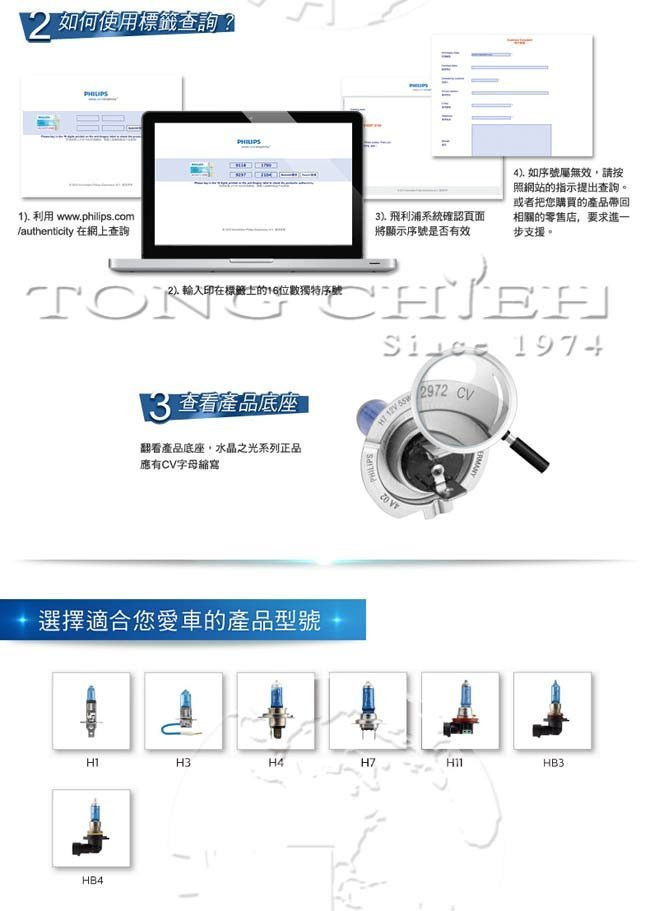 PHILIPS 飛利浦 車燈 水晶之光 Crystal Vision 4300K H1 H3 H4 H7