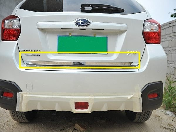 SUBARU 2012 XV 尾門飾板 尾門飾條 專用尾門下飾條 ----材質白鐵不鏽鋼#304